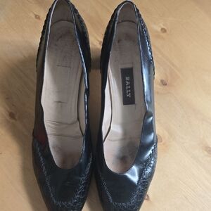 Bally Women's Black Leather Heels